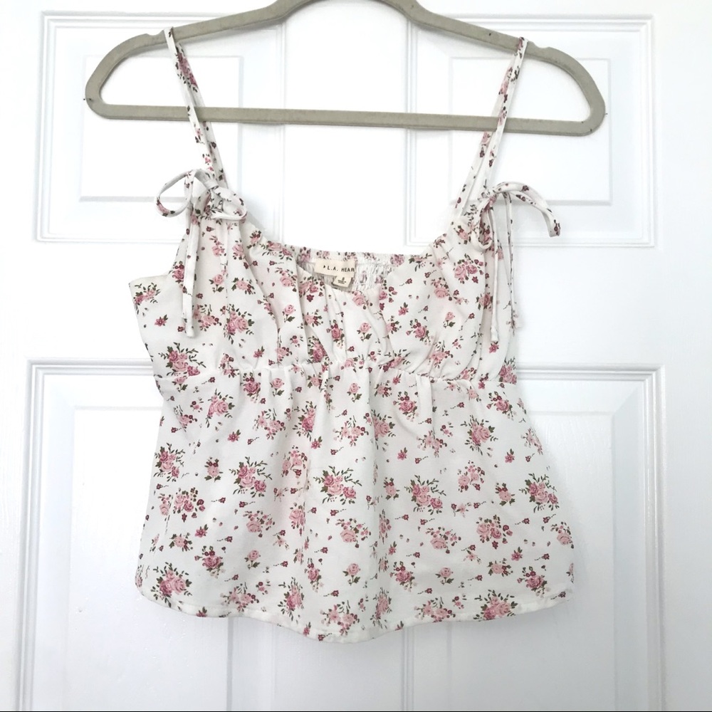 LA hearts floral tank top